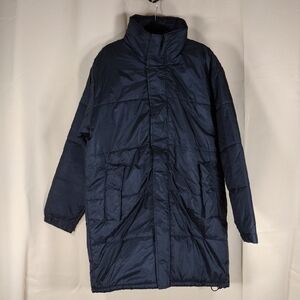 Flytime Men’s Large Navy Blue Puffer Jacket Vintage 90s Italian Winter Warm